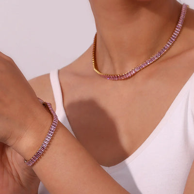 Minimalist Women Geometric Stainless Steel 18K Gold Plated Bracelets
