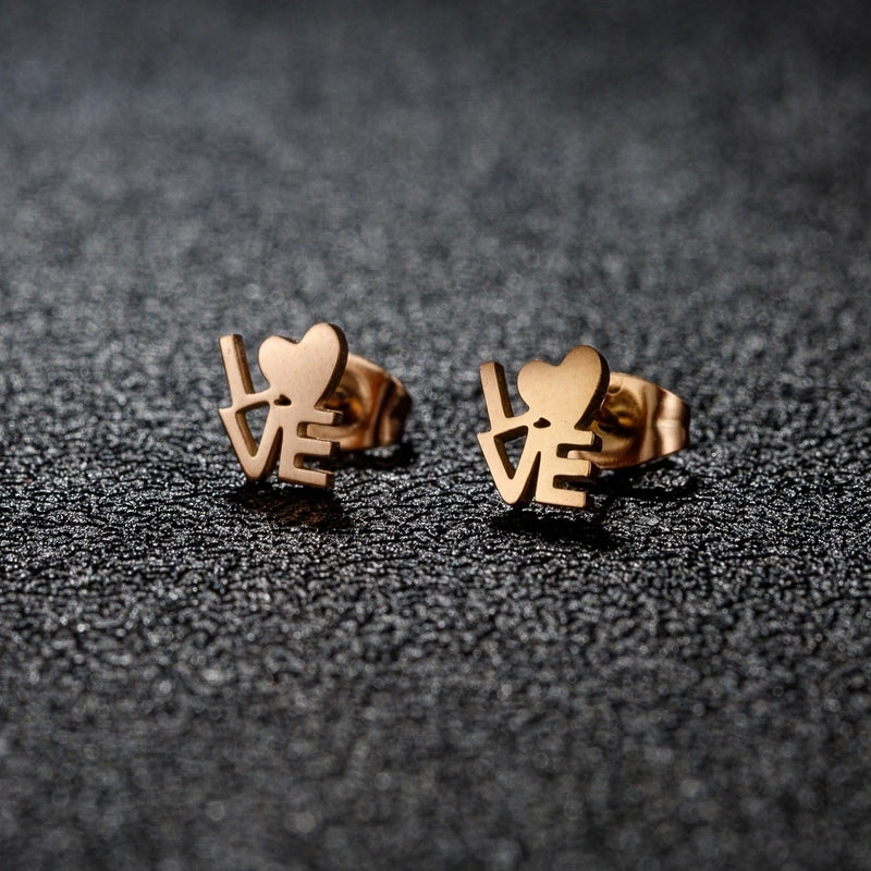 1 Pair Minimalist Classic Style Geometric Polishing Plating 304 Stainless Steel 18K Gold Plated Ear Studs