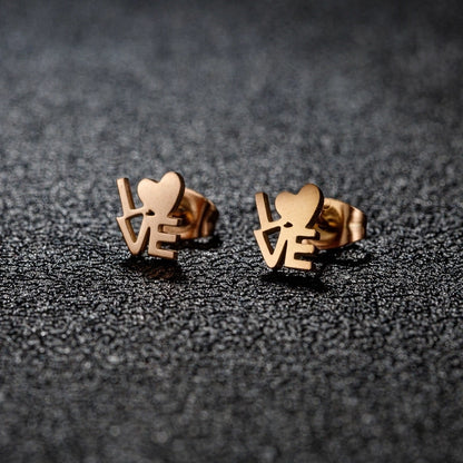 1 Pair Minimalist Classic Style Geometric Polishing Plating 304 Stainless Steel 18K Gold Plated Ear Studs