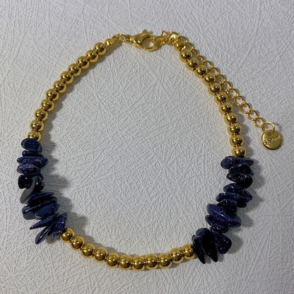 Ethnic Style Color Block 304 Stainless Steel Natural Stone Bracelets In Bulk