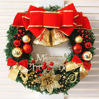 Green Lemon Christmas Wreath 30cm Decorative Door Hanging New Pendant Rattan Wreath 40cm Courtyard Layout Hotel Shopping Mall