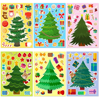 1 Set Christmas Tree Learning School Christmas PVC Cute Stickers