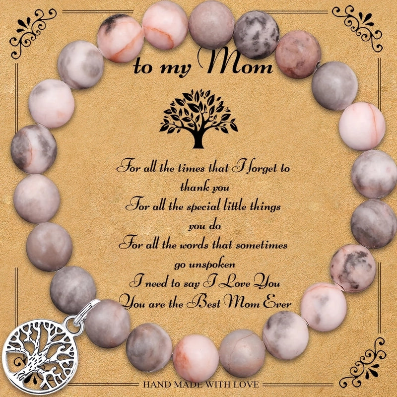 Casual Minimalist Tree 304 Stainless Steel Natural Stone Bracelets In Bulk