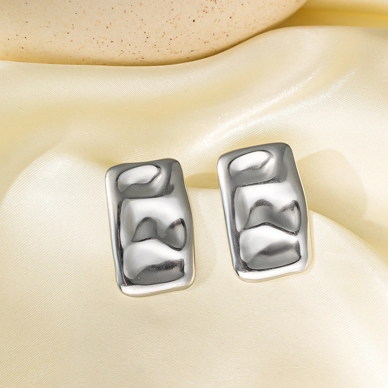 1 Pair Basic Modern Style Classic Style C Shape Irregular Heart Shape Irregular Plating 304 Stainless Steel Ear Studs
