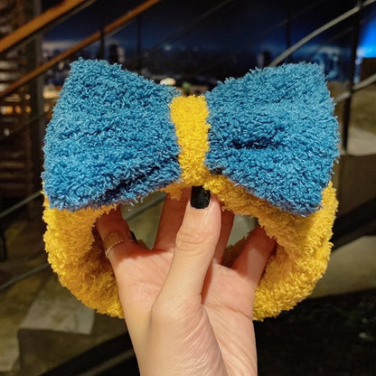 Cat Ears Hair Band Hair Band Korean Plush Internet Celebrity Rabbit Ear Hair Accessories Bow Face Wash Hair Band