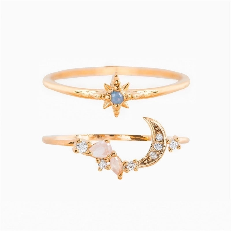 Brass Star Zircon Copper Rings