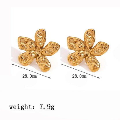 1 Pair Elegant Sweet Streetwear Geometric Plating Titanium Steel Earrings