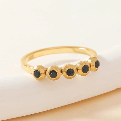 Elegant Geometric Titanium Steel Rings