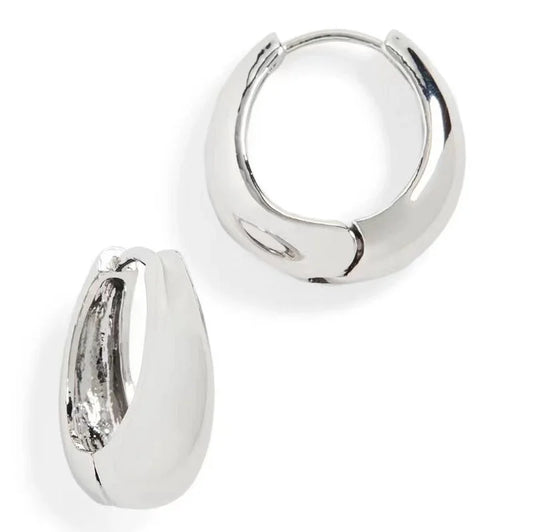 1 Pair Minimalist Round Plating Copper Hoop Earrings