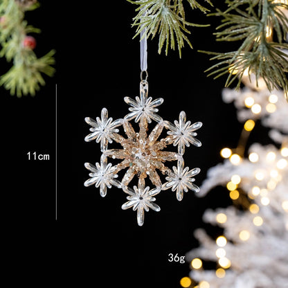 Christmas Minimalist Christmas Tree Snowflake Plastic Party Festival Hanging Ornaments Decorations Hanging Ornaments