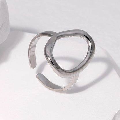 Minimalist Geometric Stainless Steel Irregular Open Ring 1 Piece