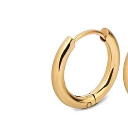 1 Piece Fashion Square Plating 201 Stainless Steel 18K Gold Plated Earrings