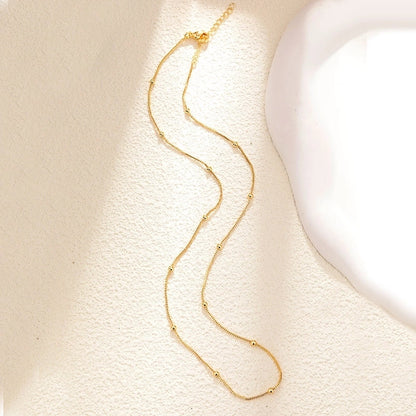 Sweet Water Droplets Heart Shape Gold Plated Artificial Crystal Copper Necklace