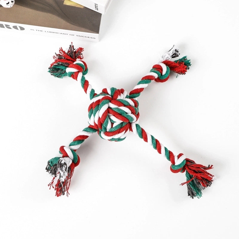 Cute Cotton Rope Christmas Infinite Twist Pet Toys