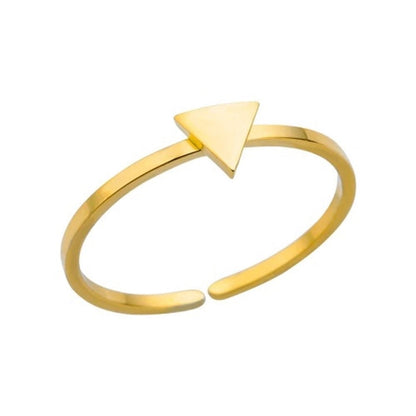 304 Stainless Steel Gold Plated Minimalist Plating Solid Color Rings