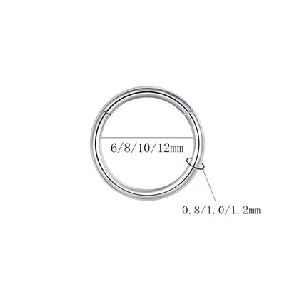 1 Piece Nose Rings & Studs Basic Solid Color Pure Titanium