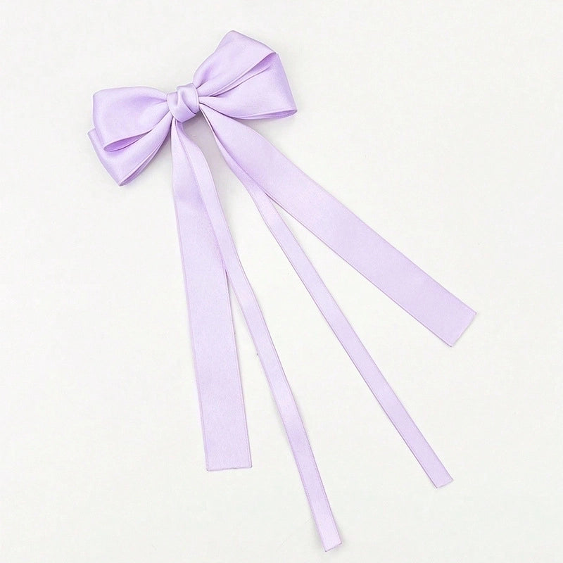 Sweet Girl Bow Ribbon Hairpin Japanese And Korean Style Simple High Sense Back Head Hairpin Internet Celebrity Hair Accessories