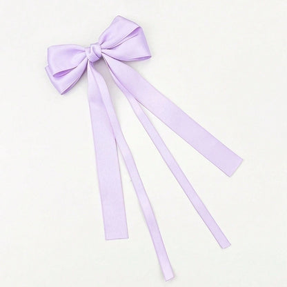 Sweet Girl Bow Ribbon Hairpin Japanese And Korean Style Simple High Sense Back Head Hairpin Internet Celebrity Hair Accessories