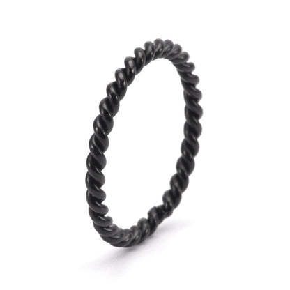 Fashion Solid Color Stainless Steel Handmade 18K Gold Plated Plating Rings