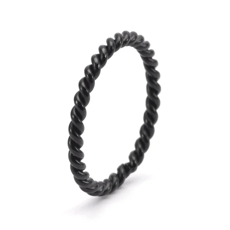 Fashion Solid Color Stainless Steel Handmade 18K Gold Plated Plating Rings