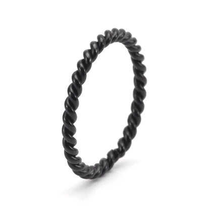 Fashion Solid Color Stainless Steel Handmade 18K Gold Plated Plating Rings