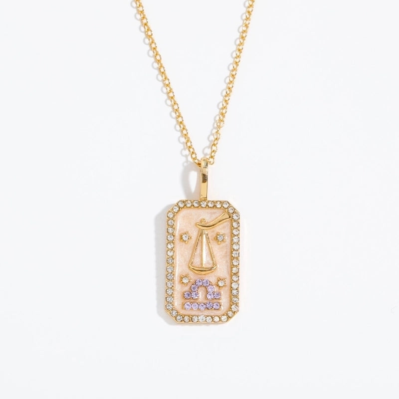 Copper Basic Modern Style Classic Style Plating Inlay Geometric Constellation Zircon Pendant Necklace