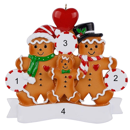 Christmas Cute Christmas Tree Bear Snowman Resin Party Hanging Ornaments