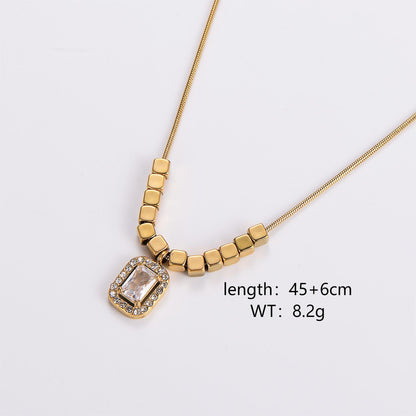 Retro Vintage Droplet Stainless Steel Electroplating Necklaces