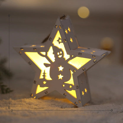 Christmas Minimalist Classic Style Christmas House Christmas Tree Wood Party Festival Hanging Ornaments Decorations Hanging Ornaments