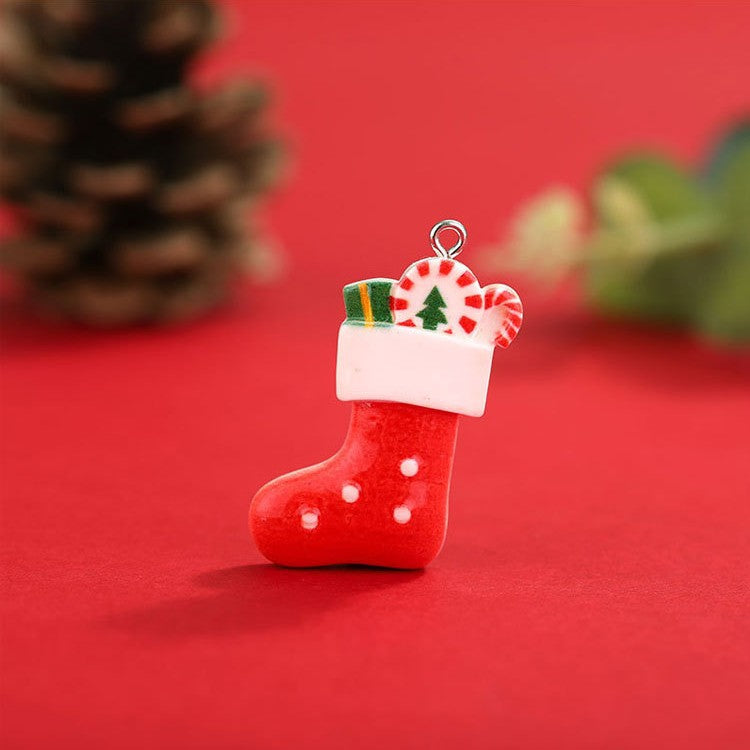 Christmas Resin Hanging Ring Small Pendant Diy Accessories Christmas Tree Decoration Supplies Small Pendant Hanging Ornament