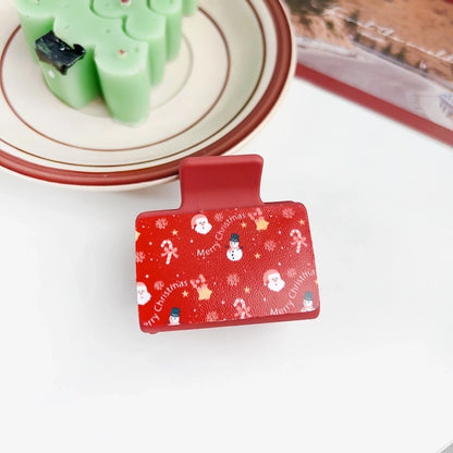 Christmas Cute Women's Christmas Tree Santa Claus Elk Plastic Hair Claws