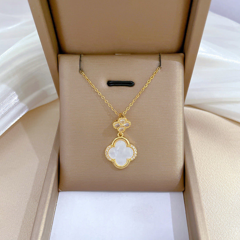 Korean Cosmos Geometric Titanium Steel Electroplating Earrings