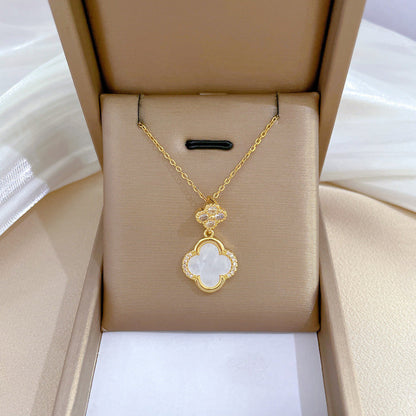 Korean Cosmos Geometric Titanium Steel Electroplating Earrings