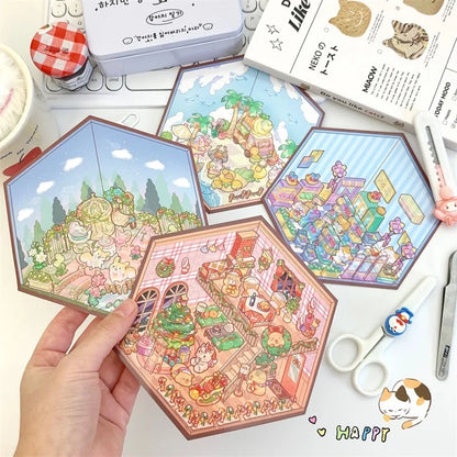 1 Set Cartoon Daily Paper Cute Stickers