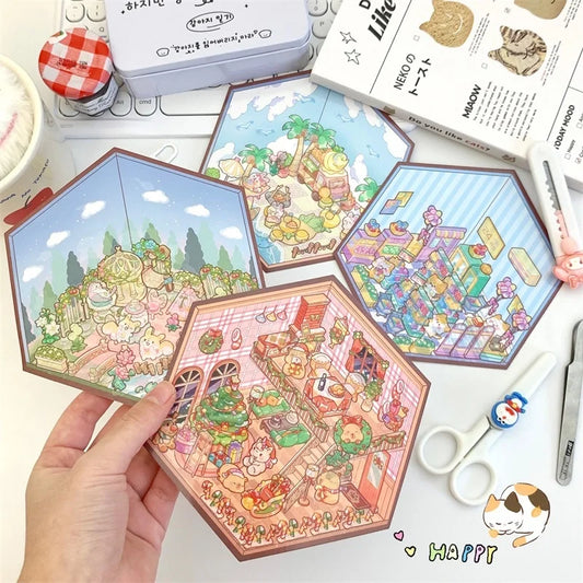 1 Set Cartoon Daily Paper Cute Stickers