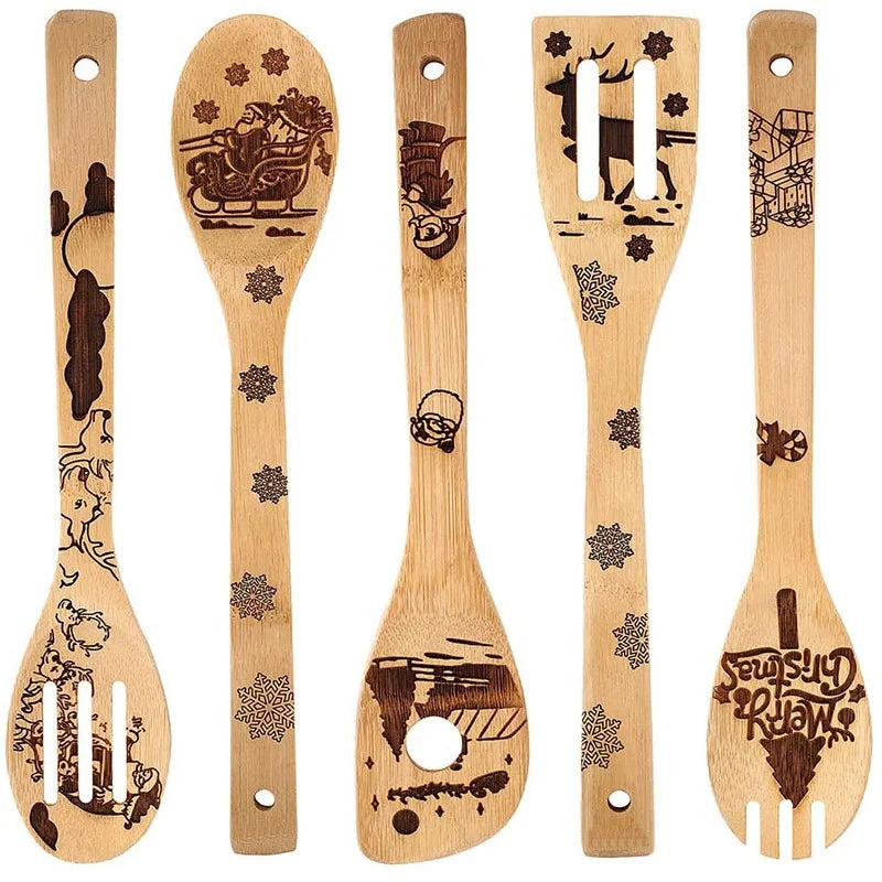 Minimalist Animal Letter Bamboo Shovel Kit 5 Pieces Set