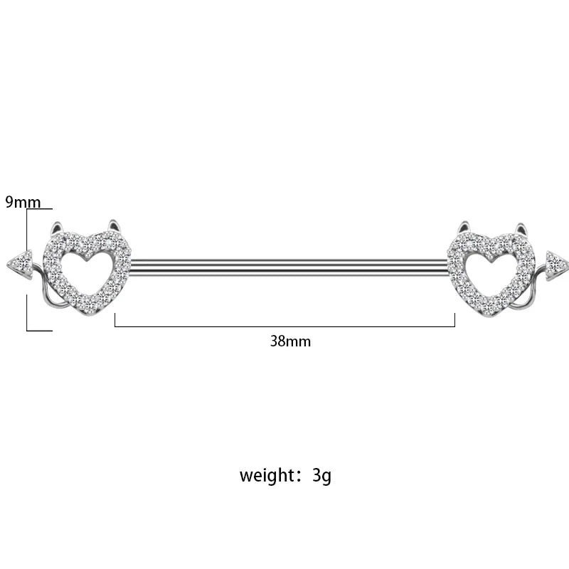 1 Piece Ear Cartilage Rings & Studs Fashion Heart Shape Rose Butterfly 316L Stainless Steel Alloy Copper Plating Inlay Rhinestones Glass White Gold Plated Gold Plated