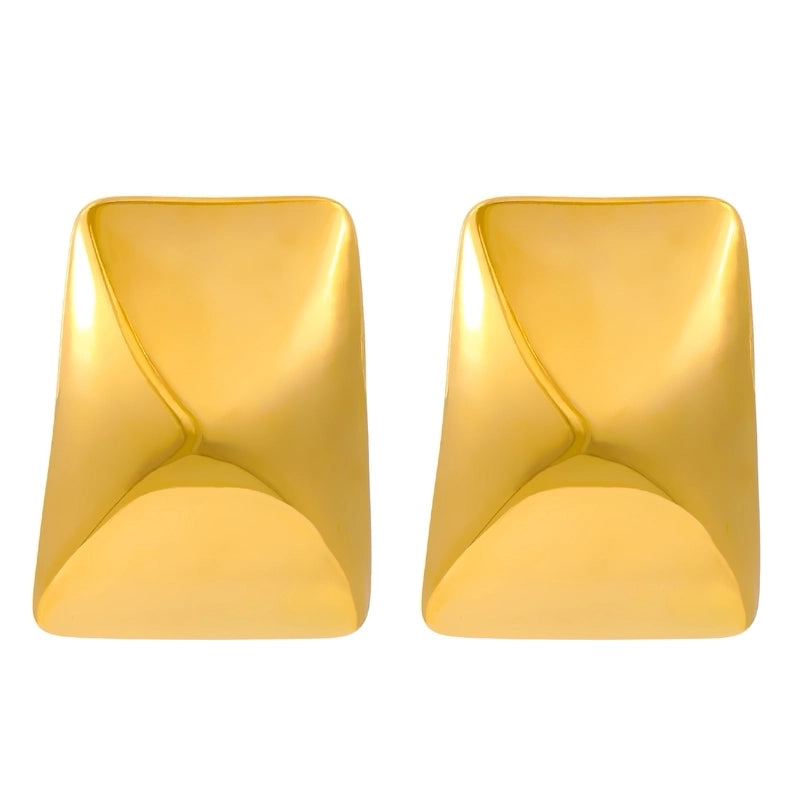 1 Pair Elegant Streetwear Geometric Plating 304 Stainless Steel Ear Studs