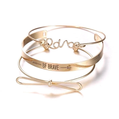 Casual Infinity Leaves Butterfly Stainless Steel Metal Plating Hollow Out Inlay Artificial Pearls Rhinestones Zircon Unisex Bracelets Bangle