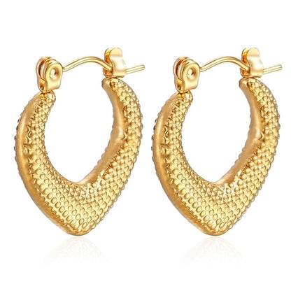 1 Pair Minimalist Classic Style Solid Color Plating 201 Stainless Steel 18K Gold Plated Earrings