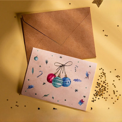 Christmas Artistic Snowman Christmas Card