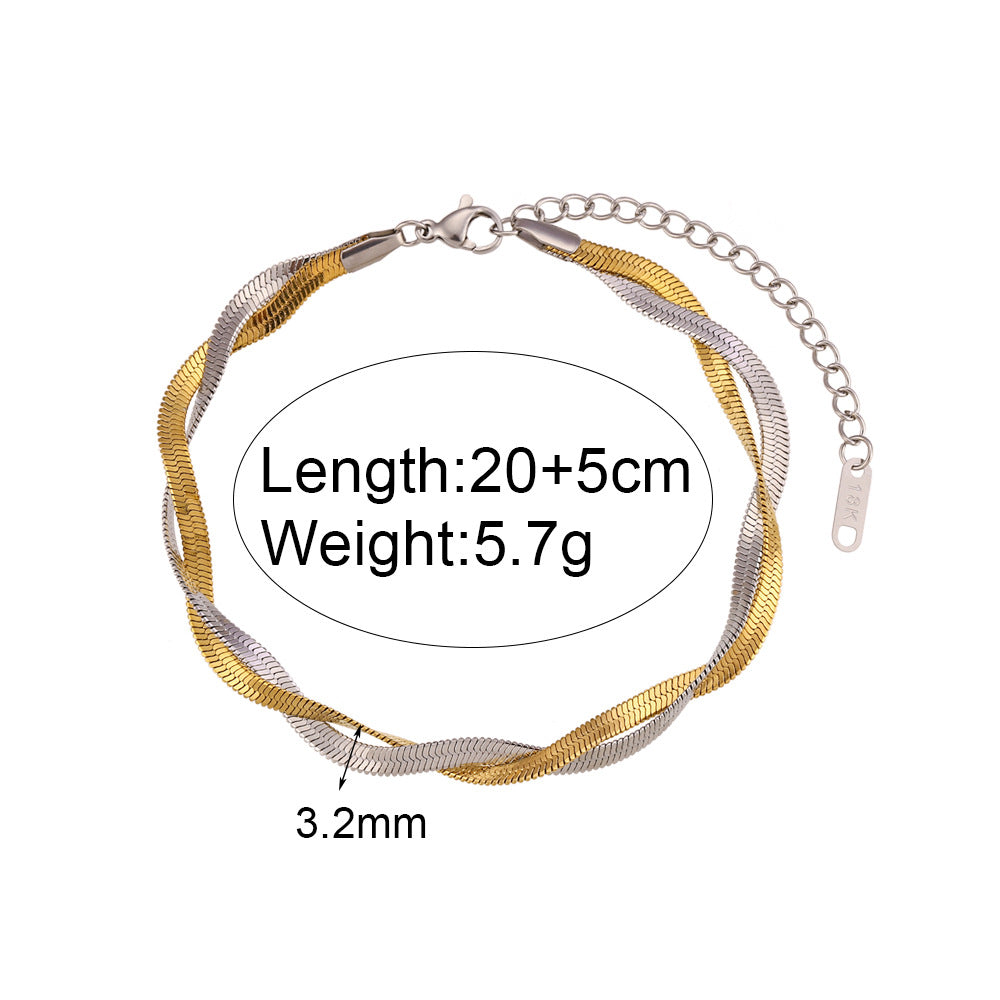 Minimalist Women Geometric 18K Gold Plated Anklets
