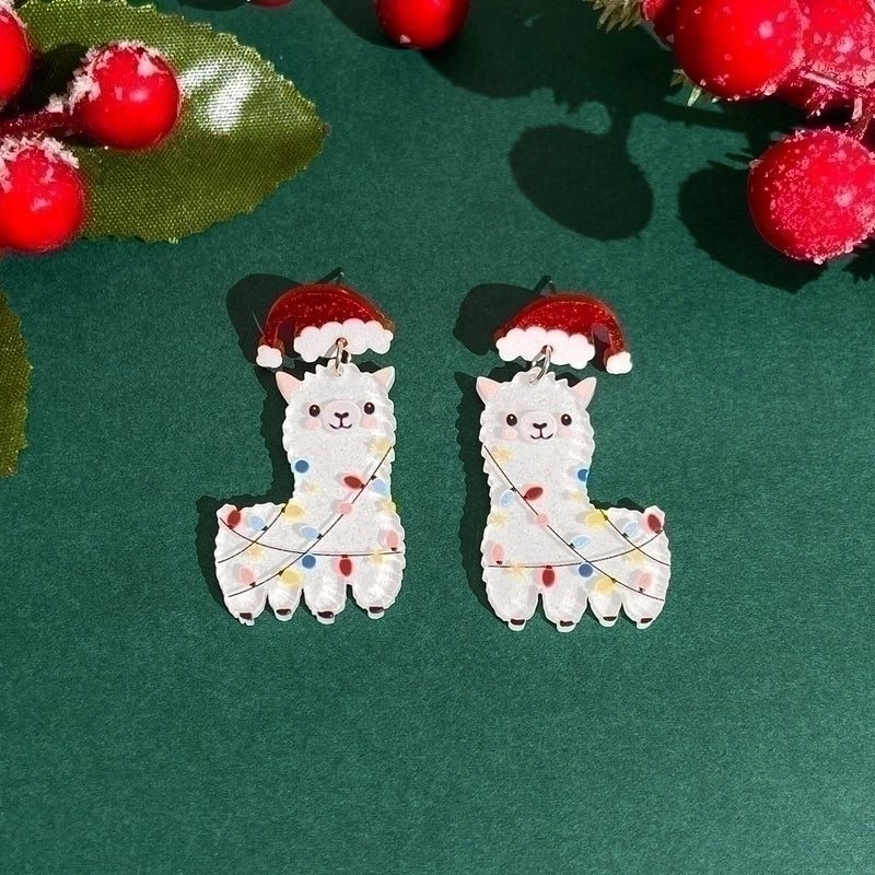 1 Pair Casual Minimalist Cactus Christmas Tree Arylic Drop Earrings