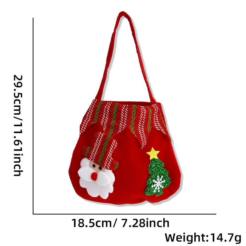 Christmas Children's Gift Elk Snowman Flannel Handbag Christmas Eve Candy Apple Gift Bag Christmas Supplies