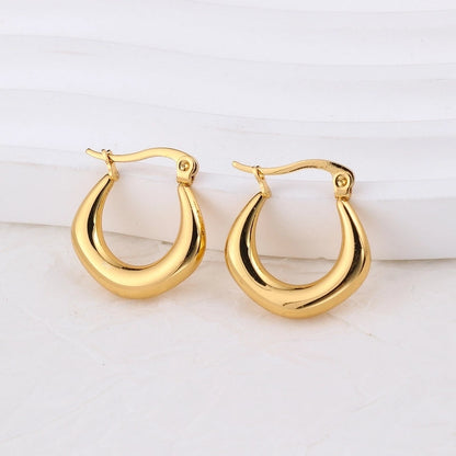 1 Pair IG Style Geometric Plating 304 Stainless Steel Earrings