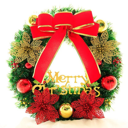 Green Lemon Christmas Wreath 30cm Decorative Door Hanging Ornament Vine Wreath 40cm Courtyard Arrangement Hotel Mall