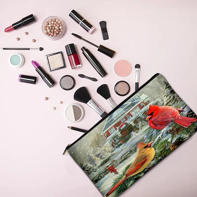 Hot Sale Christmas Holiday Printing Technology Cloth Cosmetic Bag Coin Purse Mobile Phone Bag