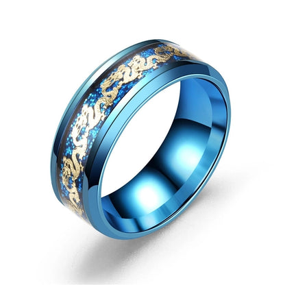Titanium&stainless Steel Fashion Animal Ring (steel Color Jinlong-6) Nhtp0007-steel-color-jinlong-6