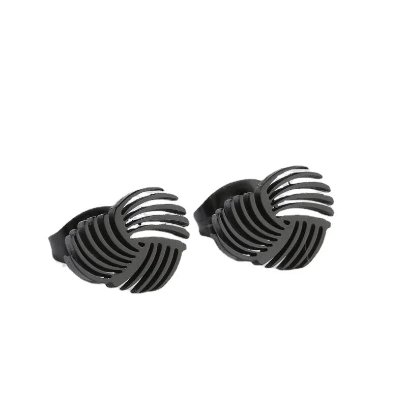 Fashion Heart Shape Titanium Steel Ear Studs Plating No Inlaid Stainless Steel Earrings