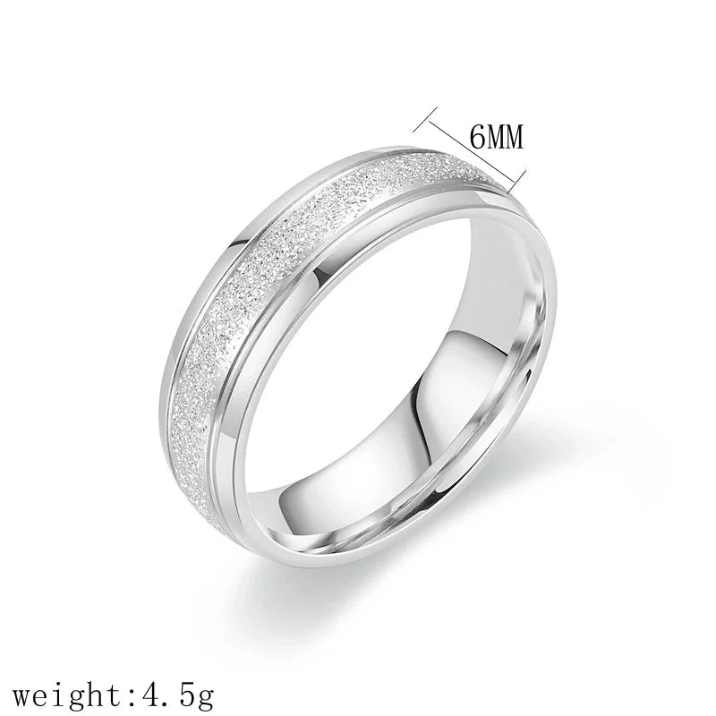 IG Style Circle Titanium Steel 18K Gold Plated Plating Rings